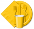 bulk discount yellow tableware