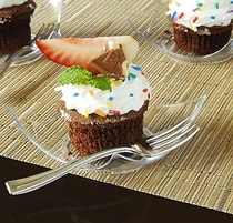 Plastic Clear 2.75" x 2.75" Tiny Torte  - Posh Party Supplies Plastic Clear 2.75" x 2.75" Tiny Torte  - Posh Party Supplies
