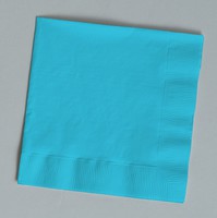 Disposable Bermuda Blue Paper Beverage Napkins - Posh Party Supplies