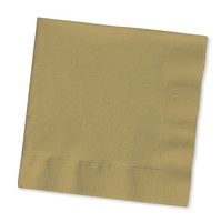 Disposable Glittering Gold Paper Beverage Napkins - Posh Party Supplies