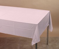 Disposable Classic Pink Disposable Plastic 54" x 108" Tablecloths - Posh Party Supplies