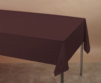 Disposable Brown Disposable Plastic 54" x 108" Tablecloths - Posh Party Supplies