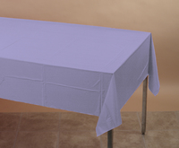 Disposable Luscious Lavender Paper Tissue and Plastic 54" x 108" Tablecovers - Posh Party Supplies