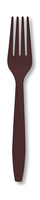 Disposable Brown Plastic Forks - Posh Party Supplies
