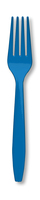True Blue Premium Plastic Forks - Posh Party Supplies