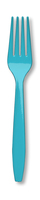 Disposable Bermuda Blue Plastic Premium Forks - Posh Party Supplies
