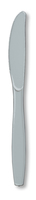 Disposable Shimmering Silver Plastic Knives - Posh Party Supplies