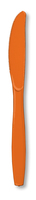 Disposable Sunkissed Orange Plastic Knives - Posh Party Supplies