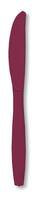 Disposable Burgundy Plastic Knives - Posh Party Supplies