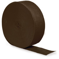 Disposable Brown 500' Paper Streamer - Posh Party Supplies