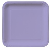 Disposable Luscious Lavender Square 7.25" Paper Cake Plates - Posh Party Supplies