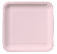 Discounted Classic Pink Square 9" Square Paper Dinner Plates - Posh Party Supplies