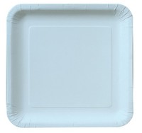 Discounted Pastel Blue Square 9" Square Paper Dinner Plates - Posh Party Supplies