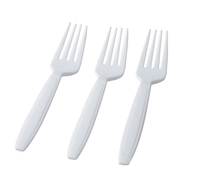 White Plastic Forks  - Posh Party Supplies