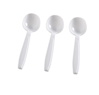 Plastic White Extra Heavy Soup Spoons - Posh Party Supplies