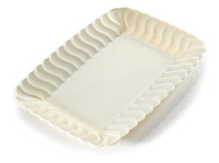 Elegant Plastic Bone 5" Snack Tray- 252 Plastic Trays