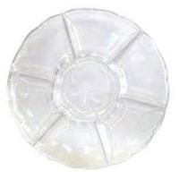 Plastic Clear 18" 7 Compartment Tray  - Posh Party Supplies