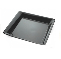 Plastic Black 10.75" x 10.75" Square Tray  - Posh Party Supplies
