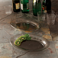 Plastic Clear 11" x 16" oval Tray  - Posh Party Supplies
