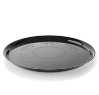 Plastic Black Supreme 16" Round Tray  - Posh Party Supplies