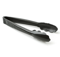 Plastic Black 12" Tongs Extra Heavy Duty  - Posh Party Supplies