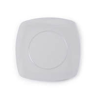 Elegant Clear 7.5" Salad Square Plastic Plate - 120 Square Plastic Plates
