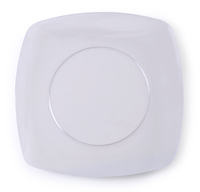 Clear 10" Dinner Square Plastic Plate  - Posh Party Supplies