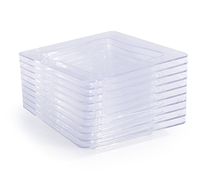 Clear 3" x 3" Tiny Trays-Institutional Pack - 200 Plastic Bowls