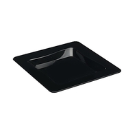 Plastic Black 3" x 3" Tiny Trays  - Posh Party Supplies