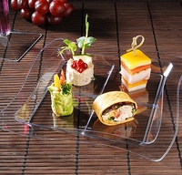 Plastic Clear 7.25" x 7.25" Tiny Tangents  - Posh Party Supplies