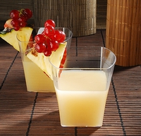 Plastic Clear 1.9" x 1.75" Tiny Tumblers  - Posh Party Supplies