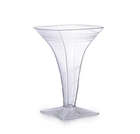Plastic Clear Tiny Square Martini Glass  - Posh Party Supplies