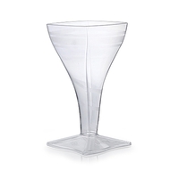 Plastic Clear Tiny Square Wine Glass  - Posh Party Supplies