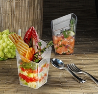 Clear 2.25" x 3" Tiny Trifles - 200 Plastic Bowls