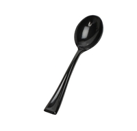Black 3.9" Tiny Plastic Taster Spoons  - 960 Mini Spoons