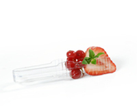 White 4.5" Tiny Tongs - 200 Plastic Bowls