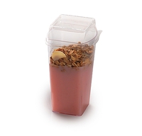 Clear 2.4 oz. Tiny Tumbler Lid PET - 1000 Pieces per Case