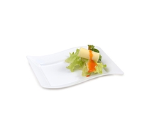 Pretty White 7.5" Dessert Disposable Plastic Wave Plate - Posh Party Supplies