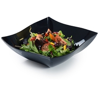 Elegant Black 64 oz. Serving Plastic Wave Bowl  - Posh Party Supplies