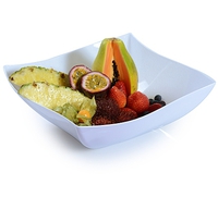 Fancy White 128 oz. Serving Plastic Wave Bowl  - Posh Party Supplies