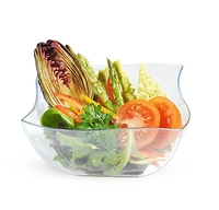 Fancy Clear 8 oz. Serving Plastic Wave Bowl  - Posh Party Supplies
