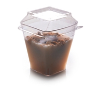 Pretty Clear 2 oz. Plastic Square Shot Glass Lid  - Posh Party Supplies