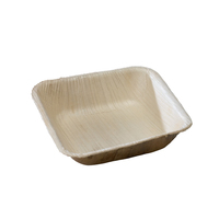 Palm Leaf Square Plate-4.7X4.7X1.2''- 100 Plates