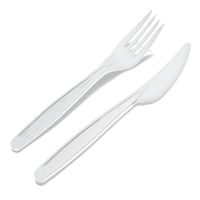 Cutlery Set Individually Wrapped In Oxo-Fork And Knife ( Pla)-7" - 250