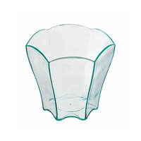 Deva Flower Shaped Transparent Green Dish - 600