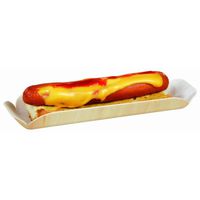 Molded Wooden Tray With Paper-Ext: 8.6 X 3.1 X .98": Int: 7.2 X 1.7 X .98"  - 400