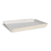 Molded Wooden Tray With Paper  - Ext: 8.4 X 5.9 X .79" : Int: 7.4 X 5.1 X .79" - 250