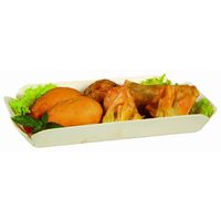 Molded Wooden Tray Without Paper  - Ext: 9 X 5.1 X 1.3": Int: 7.6 X 3.9 X 1.3" - 300