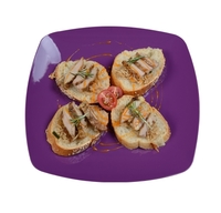 Elegant Purple Plastic Square 7.5" Salad Plate