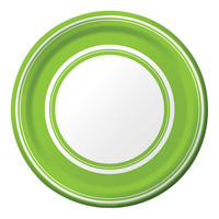 Fresh Lime Stripe 7" Lunch Paper Plates